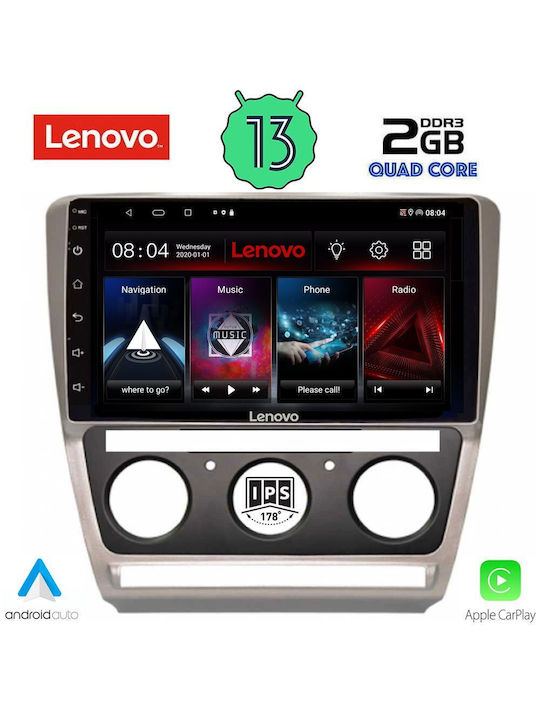 Lenovo Sistem Audio Auto pentru Skoda Octavia 2005-2012 cu Clima (Bluetooth/USB/WiFi/GPS) cu Ecran Tactil 10"