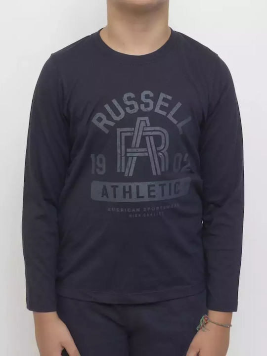 Russell Athletic Kinderhemd Langarm Blau