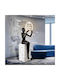 Atman Vintage LED Stehleuchte H160xB43cm. 1800lm Schwarz