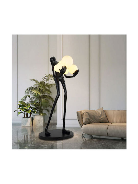 Atman LED Stehleuchte H180xB80cm. Schwarz