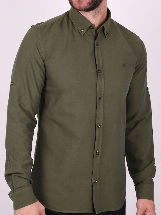 Langärmlig Hemd Khaki