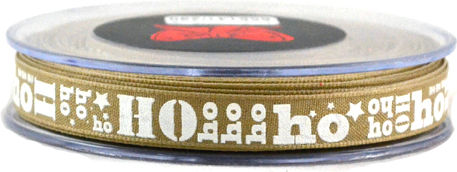 Kappa Decor Ho ho ho Christmas Ribbon Beige 1800x1.3cm 1pc