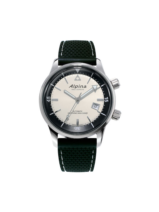 Alpina Watch Automatic with Silver Rubber Strap