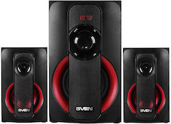 Sven SV-015602 Безжични компютърни говорители Компютърни говорители 2.1 с Bluetooth и мощност 40W в Black цвят