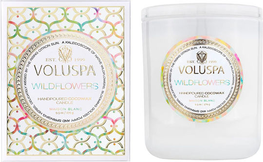 Voluspa Aromatic Candle in Jar with Wildflowers Scent 270g 8108 White