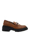 Leather Women's Moccasins in Tabac Brown Color
