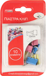 Tpster Metallic Clips 19mm Multicolour 10pcs