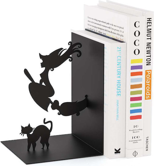 Metallic Pencil Holder Bookend in Black Color 1pcs 11x10x17cm