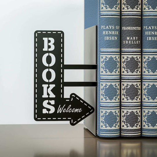 Метална Поставка за моливи Bookend в Черен Цвят 1бр 10x19.5x17см.