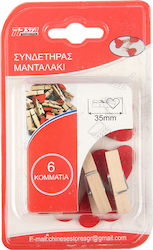 Tpster Set of 6pcs Paper Clips 35mm