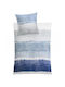 Kleine Wolke Duvet Cover Set Cotton Single with Pillowcase 135x200 Long Beach Blue