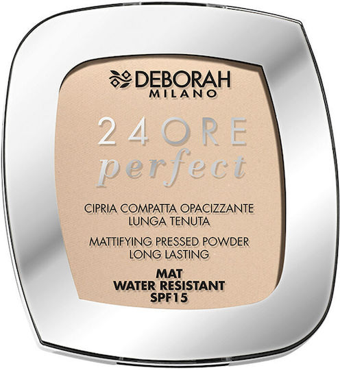 Deborah Milano 24ore Perfect Πούδρα 01 Light Beige SPF15 9gr