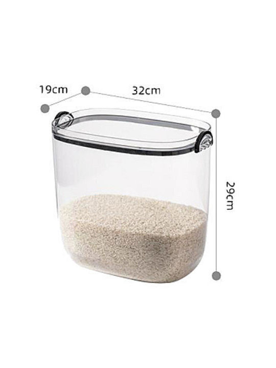 Dream House Store Kitchen Multi-Use Container with General Use Vase with Airtight Lid Plastic Transparent 19x29x32cm 1 Pieces