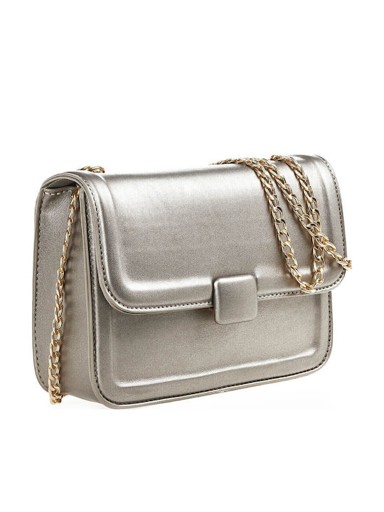 Damentasche Schultertasche Silber