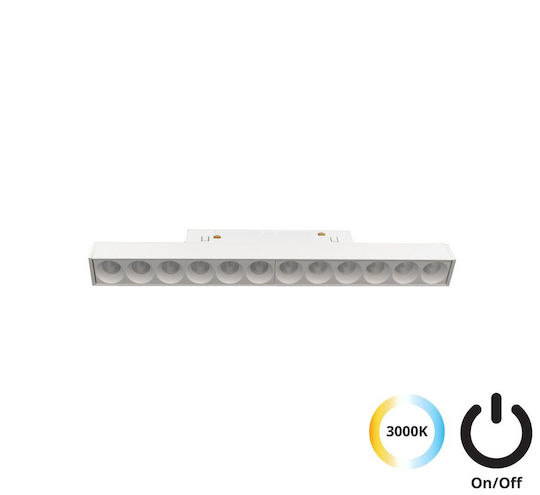 Viokef Antiglare LED Γραμμικό Φωτιστικό Οροφής Θερμό Λευκό IP20 22εκ.