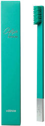 Apriori Slim Turquoise Blue Silver Manual Toothbrush Medium