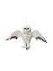 Hanging White Fabric Owl Ornament 28x12cm