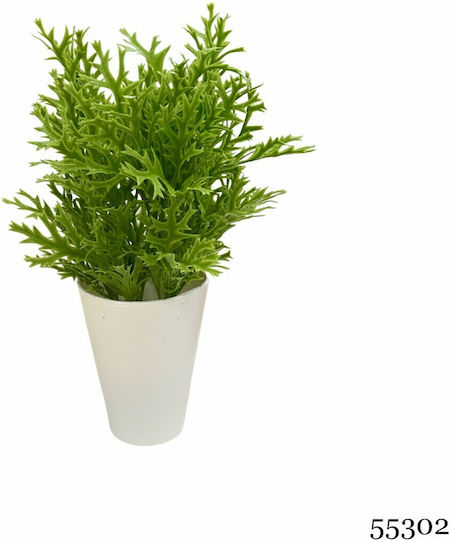Plantă Artificială în Ghiveci Mic Dimensiuni 13x13x25cm Green 25cm Ibergarden