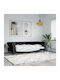 Sofa Bett Einzelbett Mit Kunstleder bezogen Black mit Latten für Matratze 100x200cm