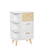 Kids Chest of Drawers White / with 3 Drawers 60x40x100cm