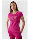 4F Bluză Sportivă pentru Femei Mâneci scurte Fuchsia