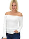 Potre Women's Blouse Long Sleeve White