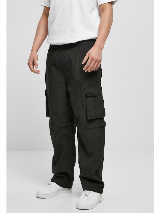 Zip Away Cargo Sweatpants with Elastic Black