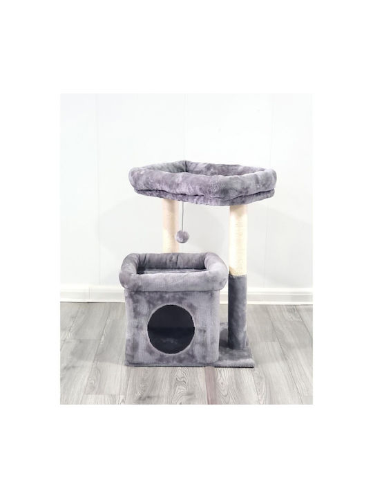 Animal Γάτας Cat Scratching Post Cat Trees Gray 40x40x68cm.