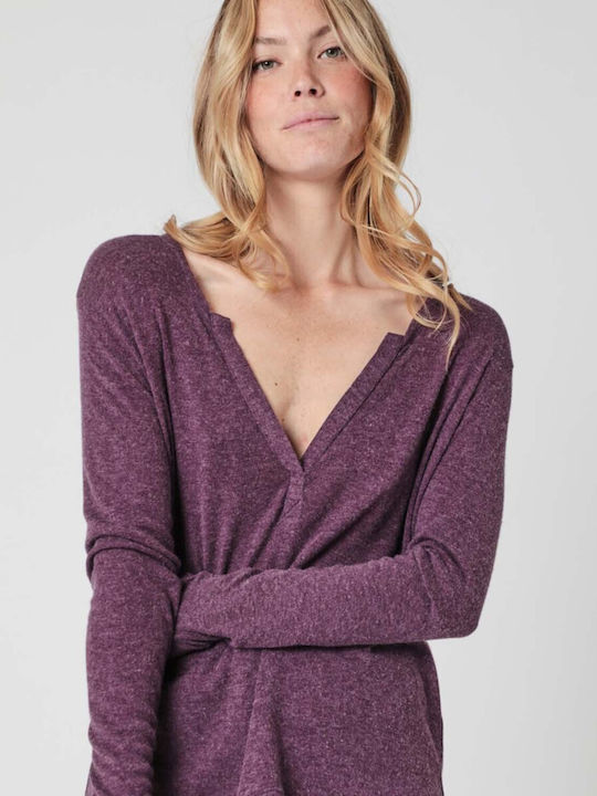 Berenice Women's Blouse Long Sleeve Purple