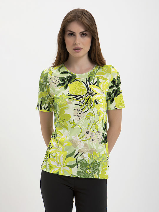 Clarina Femeie Tricou Floral Multicolor