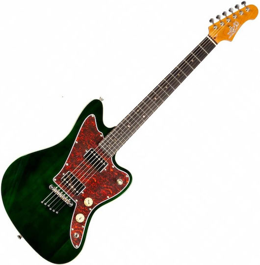 Jet Guitars JJ-350 Electric Guitar with HH Pickup Configuration Green