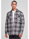 Μακρυμάνικo Overshirt Καρό Μαύρο