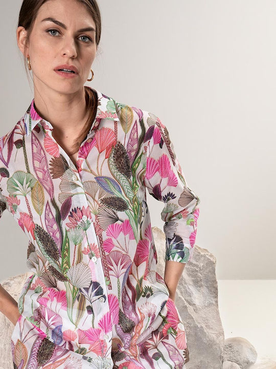 Bianca Di Women's Floral Long Sleeve Shirt