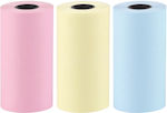 Hurtel Set of colorful paper rolls for the HURC9 cat mini thermal printer 3 pcs pentru
