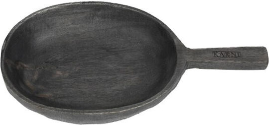 Nakaro Wood Μπωλ Σερβιρίσματος Στρογγυλό Ξύλινο Μαύρο με Διάμετρο 33εκ.