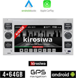 Kirosiwa Car-Audiosystem für Ford S-Max 2005-2008 (Bluetooth/USB/WiFi/GPS/Apple-Carplay/Android-Auto) mit Touchscreen 7"