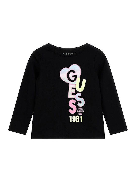 Guess Kids' Blouse Long Sleeve Black