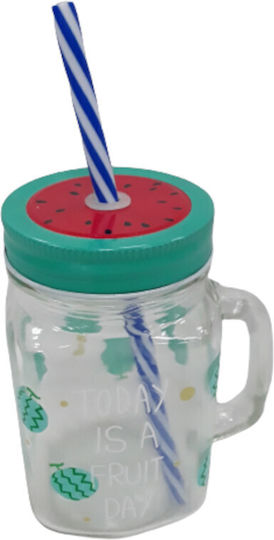LG - Imports Wasser Glas Grünes mit Strohhalm 500ml LG - Imports Wasser Glas Grünes mit Strohhalm 500ml