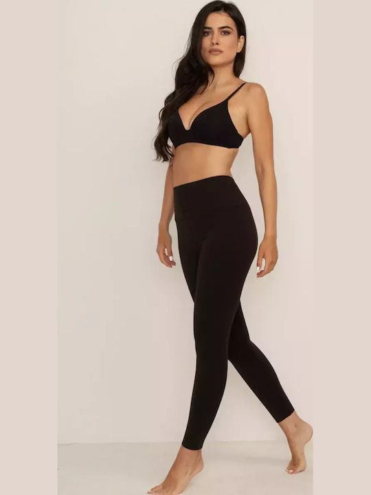 Instruire Colanti de femei Cropped Colanti Talie inalta Negru