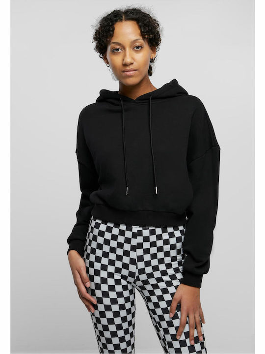 Urban Classics Cropped Γυναικείο Φούτερ Μαύρο