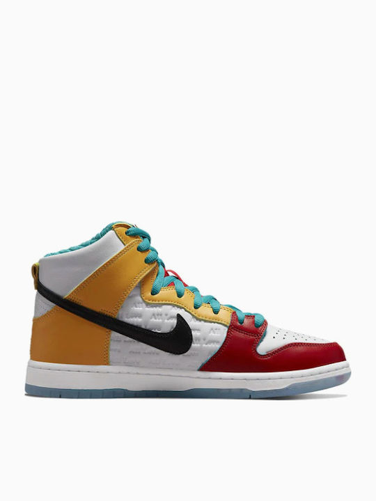 SB Dunk High Pro X froSkate Маратонки White / Metallic Gold / University Red