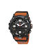 Casio Mudmaster Watch Chronograph Battery with Orange Rubber Strap