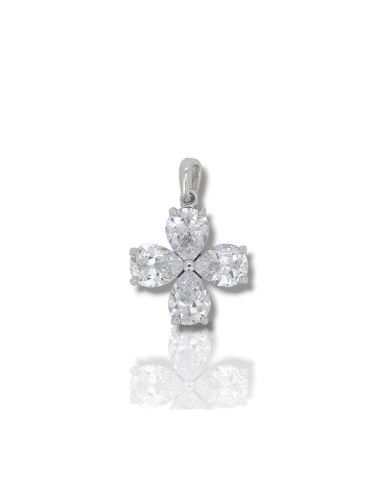 Mentzos White Gold Cross 14K