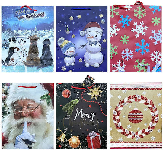 XMASfest Christmas Bag for Gift Multicolored 32x26cm.