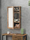Songmics Wooden Jewellery Wardrobe with Mirror Brown 37x10x67cm