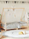 Παιδικό Κρεβάτι Μονό Μπεζ για Στρώμα 80x160cm