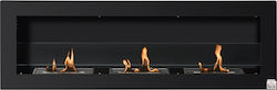 HomCom Indoor Wall Mounted Bioethanol Fireplace Black 40x15x120cm