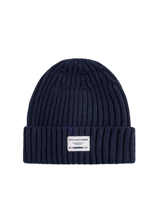 Pepe Jeans Kids Beanie Knitted Navy Blue