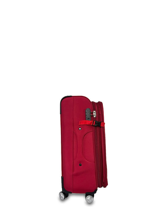 Medium Nylon Suitcase Crete Red