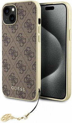 Guess Plastic Back Cover Brown (iPhone 15)